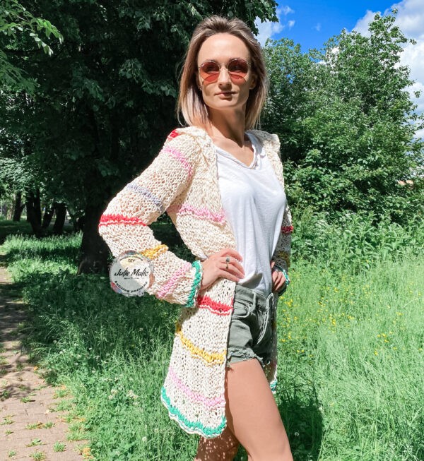 summer sheer cardigan knitting pattern, striped cardy knitting pattern, beige long sweater, colorful sweater above knee, hot cardigan sweater, hippie soul jacket knit pattern, women’s hippie art cardie knitting pattern, slim silhouette, slim fit long jumper step by step tutorial, multicolor rainbow pullover free knitting pattern, unique long sweater pattern, hand knitted summer jumper, hand knitting blog, fashion knitwear patterns, spring pullover crochet pattern, fall shrug buy knitting pattern, maxi long sweater for women, autumn cardi for womens, abstract print pattern free, colorful knitwear fashion, spring outfit ideas, fall womens outfit, women’s chunky knit sweater, mesh summer pullover, girls summer clothing, womens hooded cardigan knit pattern, cardi with hood knitting chart, knitwear designer, fall clothes patterns buy online, Julie Malic design shop, knitting patterns for beginners, fashion style clothing, street style pullover, knitting inspiration, knitting ideas, patterns by julia malic, simply knitting pattern, abstract sweater easy knitting pattern, mushroom fungi jumper, geometric beach cover up knitting chart, gift ideas for her, handmade ideas, hand made clothing, diy clothing, diy gift ideas, beach sweater for ladies knitting patterns, kimono cardie knitting pattern free, women’s extra long sleeves jumper knit pattern, cozy cotton sweater knitting ideas, stripes colorwork sweater, geometric color work jumper, abstract print pullover, knitted summer jacket for women, hippie painting sweater for ladies, women’s take beach cover ups knitting pattern, psychedelic knit pullover, bohemian cardigan knitting pattern, hippie chic clothing, boho style longsleeve for women knitting pattern, bohemian hippie jumper, Coachella outfit ideas, stay trippy little hippie, moongirl clothing, moonchild sweater, rainbow printed pullover knit chart, women’s cardigan knitting pattern free