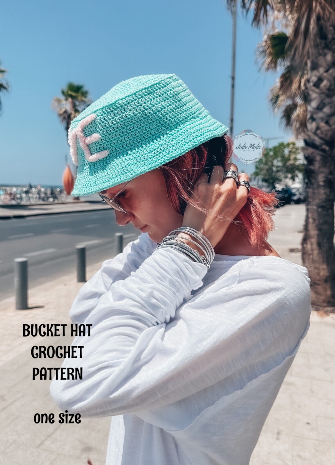 Women's summer bucket hat crochet pattern – Julie Malic Shop