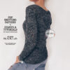 Womens sexy sweater, lace insert jumper, pdf knitting pattern, lightweight sweater, semi sheer sweater, mesh wool sweater, elegant pullover, fitted warm sweater, asymmetric jumper, abstract pattern, easy knit tutorial, knitting kit, crew neck jumper