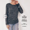 Womens sexy sweater, lace insert jumper, pdf knitting pattern, lightweight sweater, semi sheer sweater, mesh wool sweater, elegant pullover, fitted warm sweater, asymmetric jumper, abstract pattern, easy knit tutorial, knitting kit, crew neck jumper